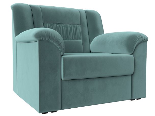 Кресло Карелия (полностью велюр бирюзовый) - Вид 1