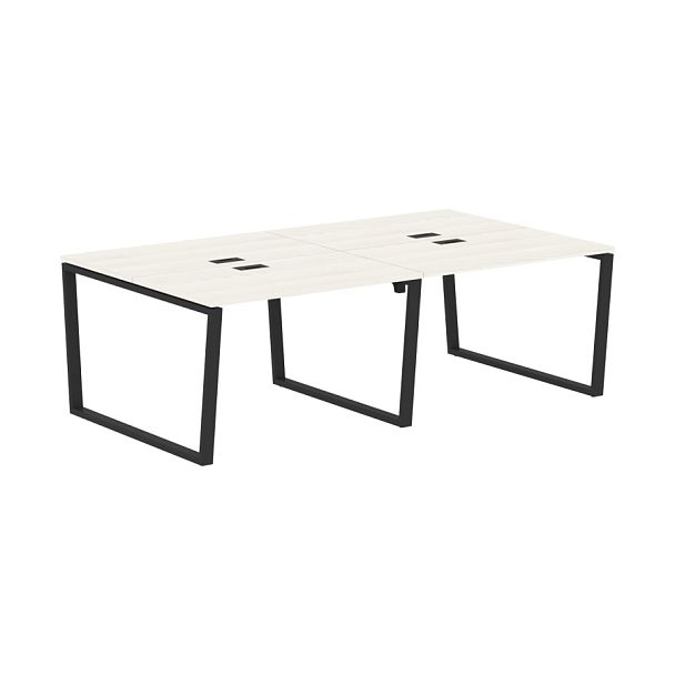 Стол 4-х местный EVWST 2313 Ясень Траун/Черный 2326х1346х750 EDIS - Вид 1