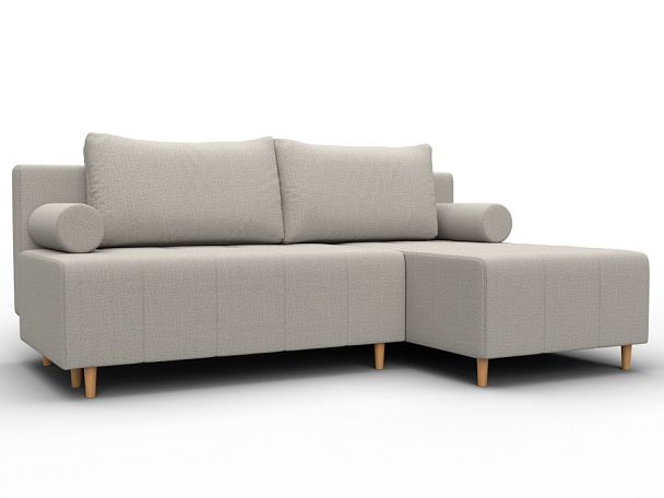 Диван угловой Лига-102 угол универсальный Рогожка бежевый - Вид 1