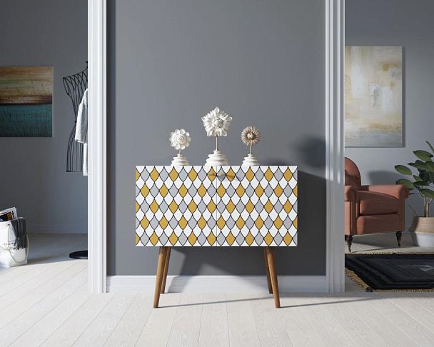 Комод на высоких ножках Berber малый принт 22 арт BB13/Print_22 - Вид 4