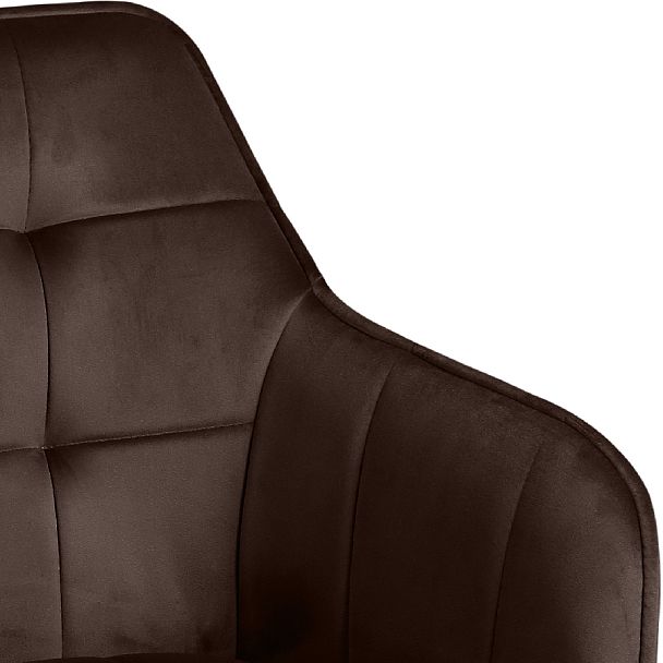 Комплект полубарных поворотных кресел Мони К, Confetti coffee/черный, 3 шт. - Вид 9