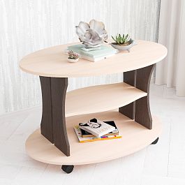 Стол Журнальный Консул-1 (900*560*600) дуб молочный/венге - Фото предпросмотра