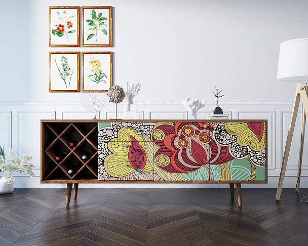 Комод "Berber" удлиненный с бутылочницей 6 принт - Вид 5