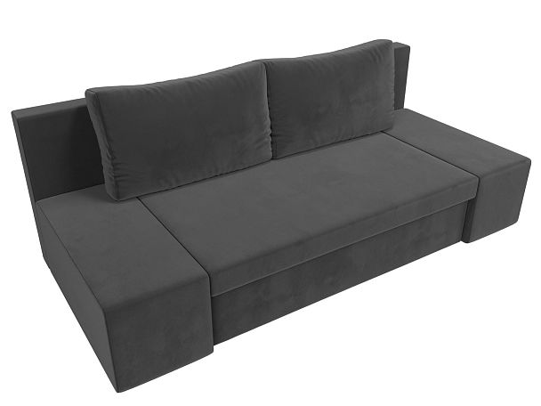 Диван прямой Сан Марко (полностью велюр серый) - Вид 5