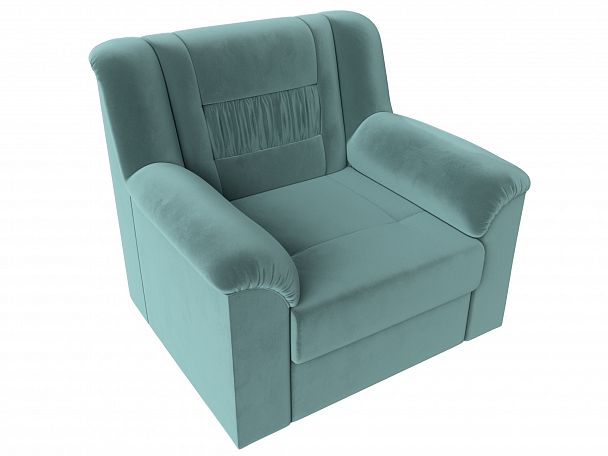 Кресло Карелия (полностью велюр бирюзовый) - Вид 5