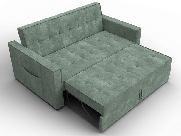 Диван прямой Лига-104 (140) Велюр зеленый - Вид 7