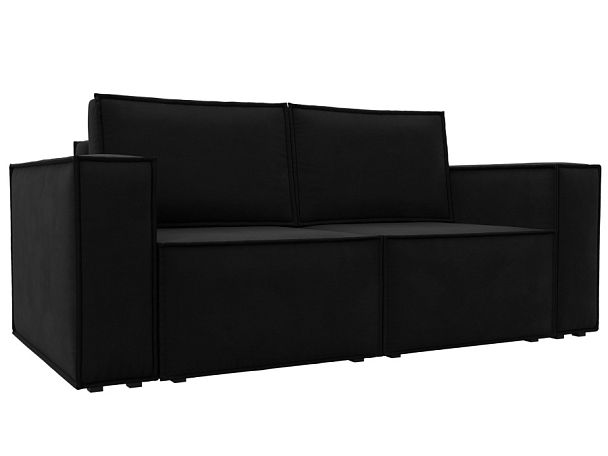 Диван прямой Куба мини Микровельвет черный - Вид 1