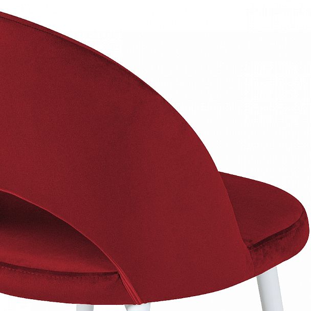 Стул кухонный Рэди бордовый велюр/белый - Вид 9