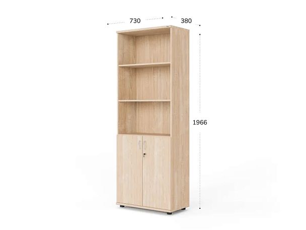 UNITY РШК-02 ДУБ СОНОМА Комбинированный шкаф Прямой 730x380x1966 - Вид 1