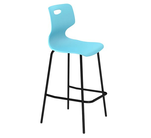 Стул барный SHT-ST58/S29P a5-7 голубой/черный муар - Вид 1