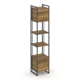 Rift Шкаф 5 ниш узкий RF.SU-54 (U) Сандал Янтарный/Металл Антрацит 420*396*2010 - Фото предпросмотра