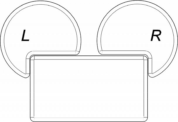 Брифинг-приставка "Dioni" DB 110M.1 (L/R) дуб каньон - Вид 2