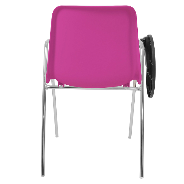 Стул Vicenza (4 ножки с подлокотниками + столик TLT), каркас хром, фиолетовый, РП+ИК - Вид 3
