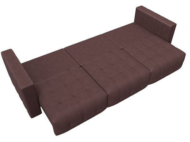 Диван прямой Лига-052 НПБ Лонг Замша бордовый - Вид 10