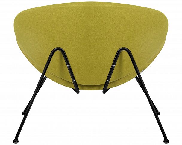 Кресло дизайнерское DOBRIN EMILY (светло-зеленая ткань AF3, черное основание) - Вид 5