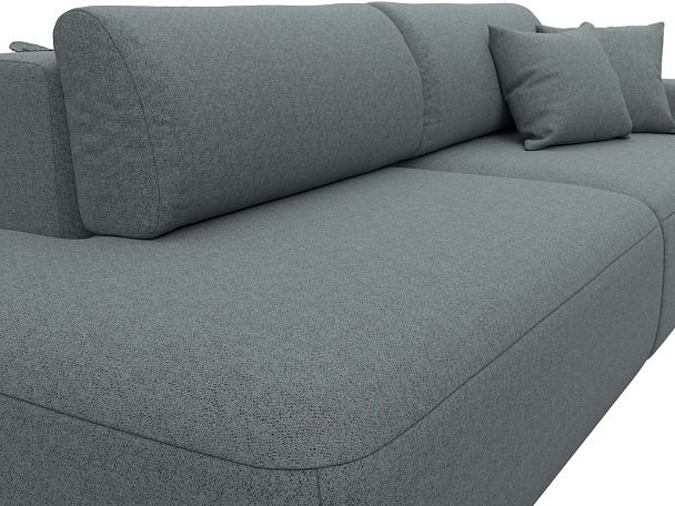 Диван прямой Лига-036 НПБ Модерн подлокотник справа Рогожка серый - Вид 4