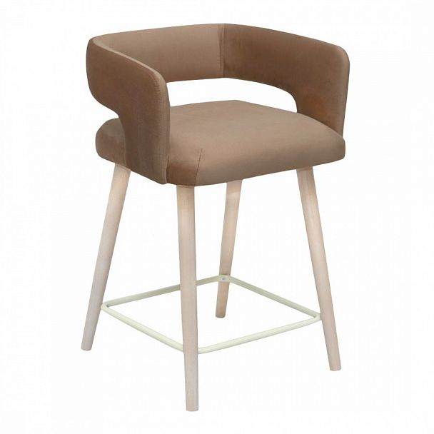 Стул Mars полубарный, велюр бежевый - Вид 1