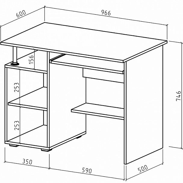 Стол компьютерный Амбер-2 - Вид 2