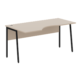 Стол прямой СА-1P(L) Мокачино/Черный 1600х900х755 IMAGO PLUS - Фото предпросмотра