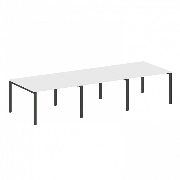 Стол для переговоров "Metal System" БП.ПРГ-3.2 белый/антрацит - Вид 1