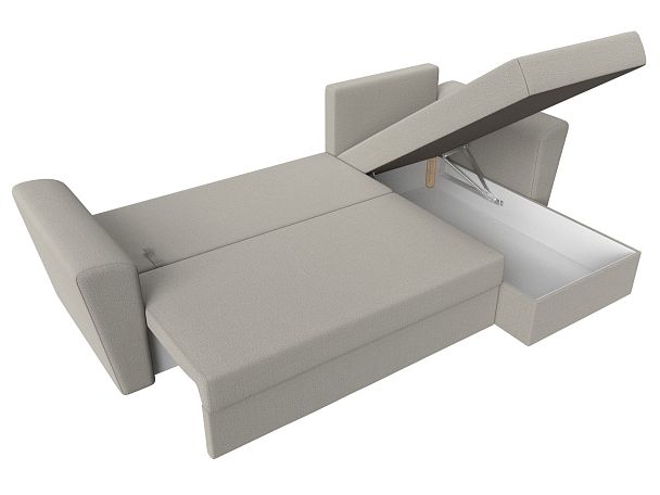 Диван угловой Амстердам Лайт правый угол Рогожка бежевый - Вид 9