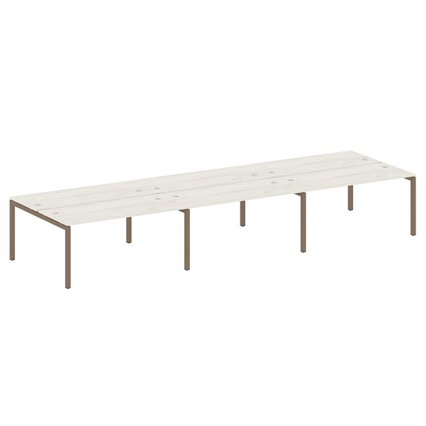 Metal System Quattro Р. ст. на 6 раб. места на П-образном м/к 50БП.СМ-6.4 Дуб наварра/Мокко металл 4800*1475*750 - Вид 1