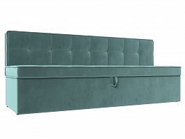 Кухонный диван Техас (полностью велюр бирюзовый) - Фото предпросмотра