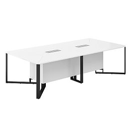 Стол переговорный Spider 2400х1200х750 белый/антрацит - Фото предпросмотра