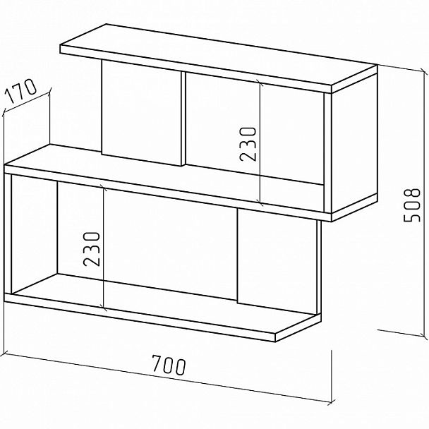 Полка навесная Лайт-29 - Вид 2