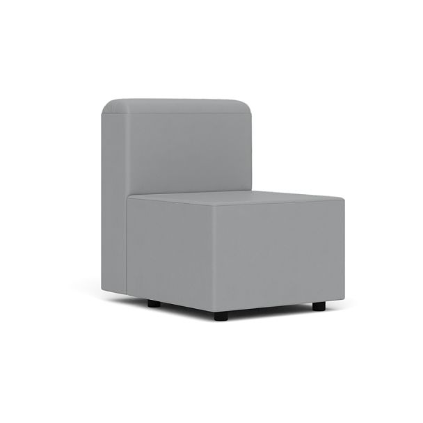 Прямая секция Юнона Un/pr экокожа светло-серая CN1132 - Вид 1