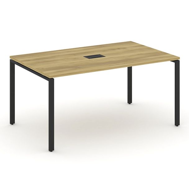 Concept Стол переговорный (1 столешница) CN.PRG-014 Дуб Винченцо/Металл Черный 1580*980*750 - Вид 1