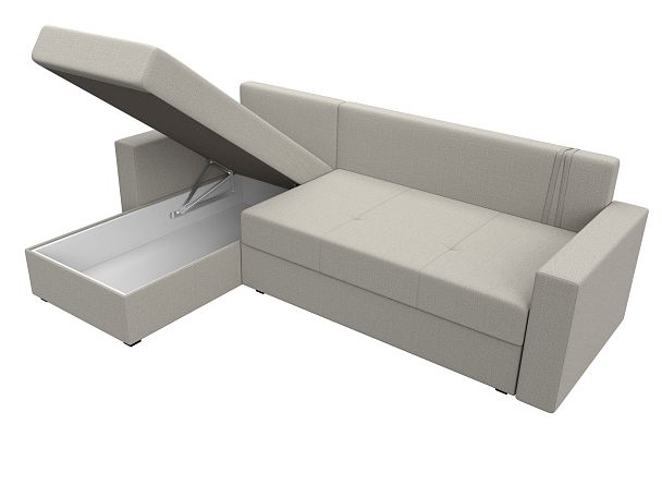 Диван угловой Верона Лайт левый угол Рогожка бежевый - Вид 9
