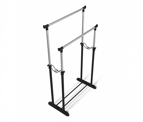 Вешалка-штанга гардеробнаяSHT-WR4150 черный/черный муар/хром лак - Вид 3