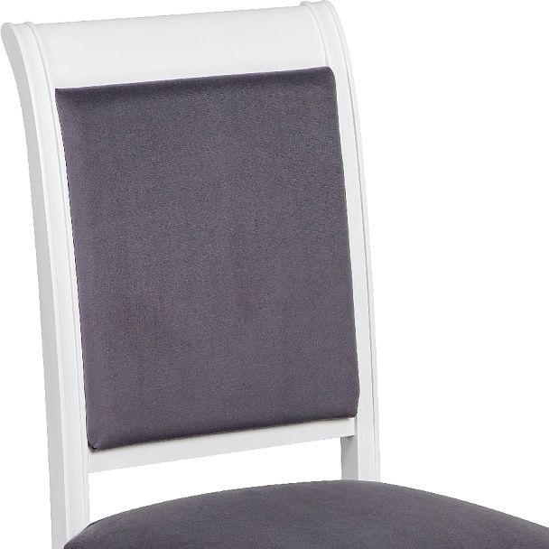 Комплект деревянных стульев с мягким сиденьем Бармс Белая эмаль/Серый велюр, 4 шт. - Вид 8