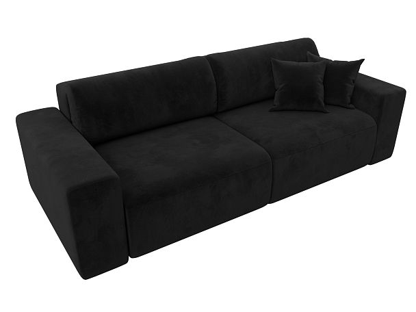 Диван прямой Лига-036 Классик Велюр черный - Вид 6