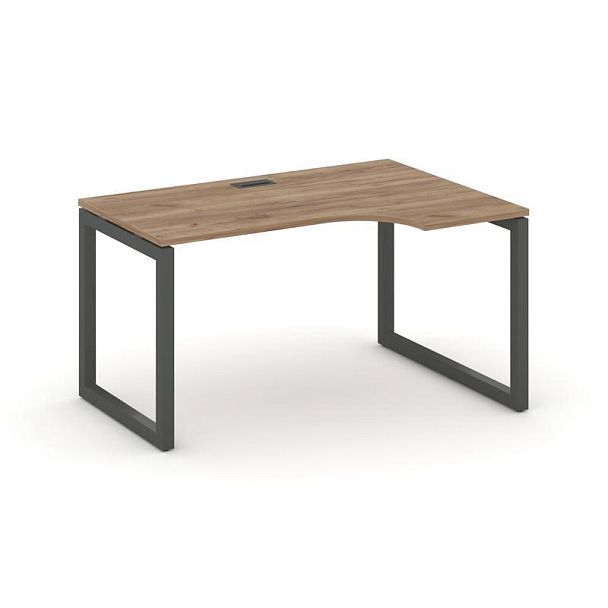 Стайл Проджект Стол рабочий эргоном. SN-5O.SPA-012(R) Дуб Табак/Металл Антрацит 1580*700/980*750 - Вид 1