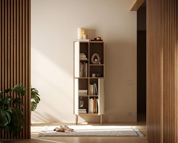 Шкаф-стеллаж с дверками Alice арт ALC11 - Вид 2