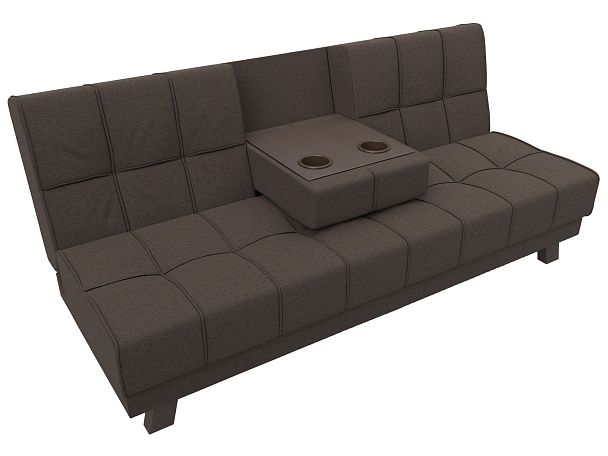 Диван прямой Винсент Рогожка коричневый - Вид 7