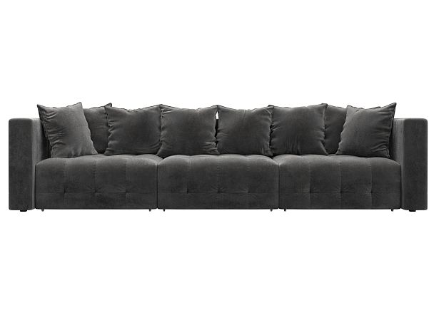 Диван прямой Лига-052 НПБ Лонг Велюр серый - Вид 2