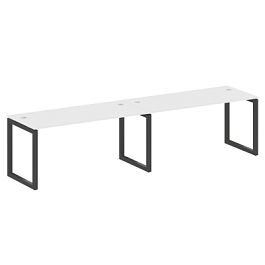 Metal System Quattro Р. ст. на 2 раб. места на О-образном м/к 50БО.СМ-2.4 Белый/Антрацит металл 3200*720*750 - Фото предпросмотра