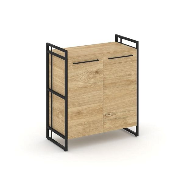 Rift Шкаф 2 ниши широкий RF.SS-21 Тиквуд Светлый/Металл Черный 798*396*924 - Вид 1