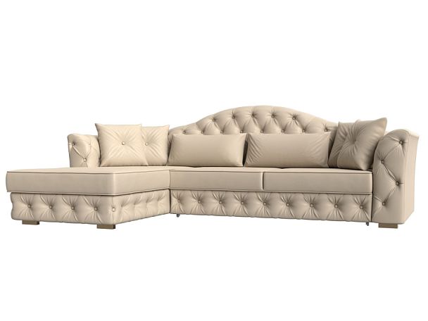 Диван угловой Артис левый угол Экокожа бежевый - Вид 1