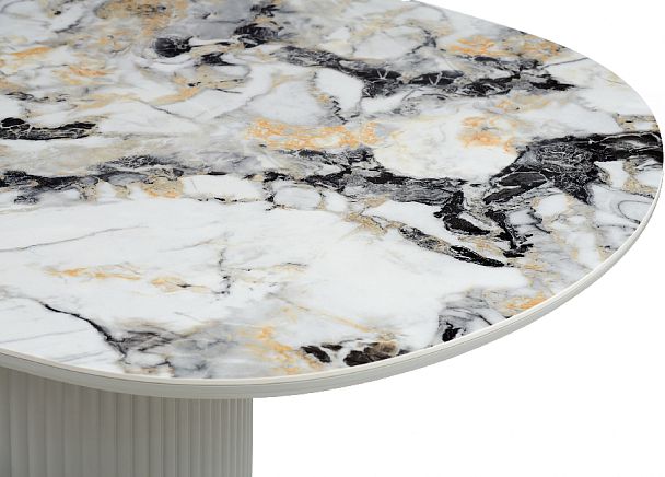 Стол керамический Мантинея 160х90х79 Мрамор ARCTIC OCEAN/Серый шелк - Вид 5
