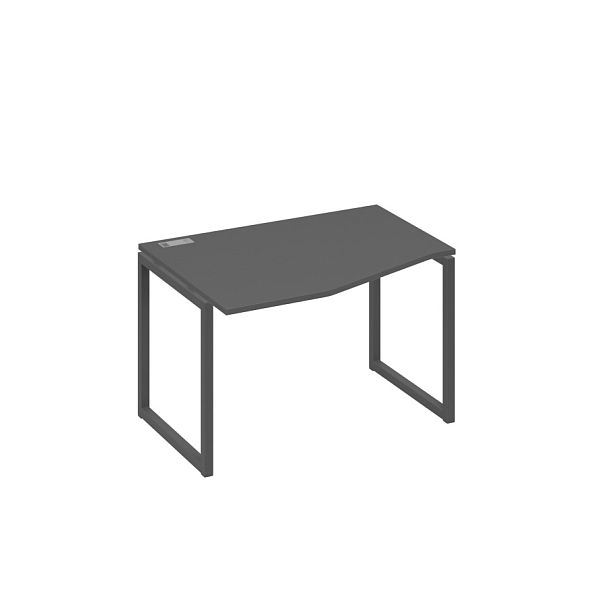 Стол эргономичный левый "Техно" на металлокаркасе QUATTRO A4 А4 Б4 061 БП антрацит премиум / металлокаркас антрацит - Вид 1