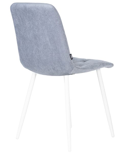Стул обеденный DOBRIN CHILLY ROMBO (Серо-голубой Simple 26, основание белый) - Вид 4