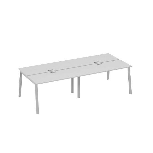 Станция рабочая на опорах TRE (4х140) A4 А4 Б3 171-2 БП серый / металлокаркас серый - Вид 1