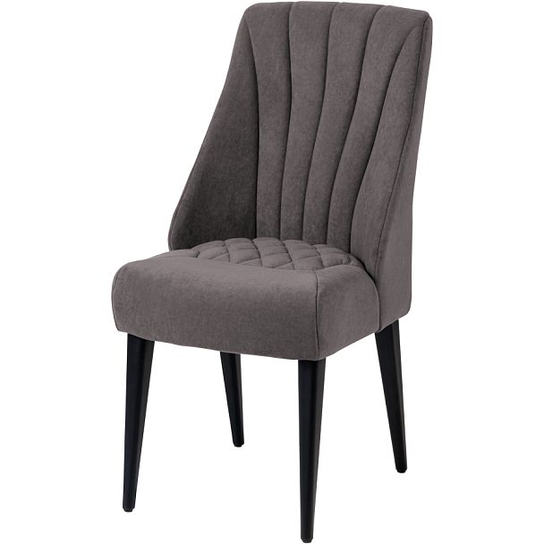 Комплект деревянных мягких стульев Лорелин Черный/Темно-серый велюр, 4 шт. - Вид 1