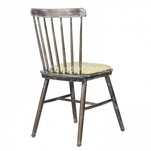 Стул Такер, патина, с бежевой подушкой - Вид 3