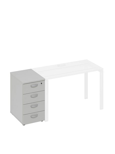 Тумба приставная 4-х ящичная с замком A4 A4 9220 БП серый - Вид 1