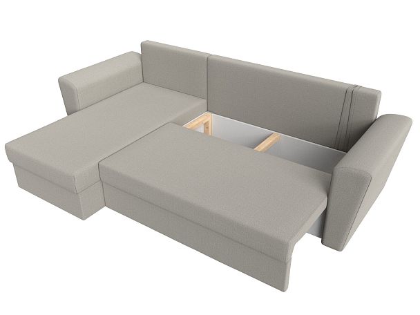 Диван угловой Амстердам Лайт левый угол Рогожка бежевый - Вид 8